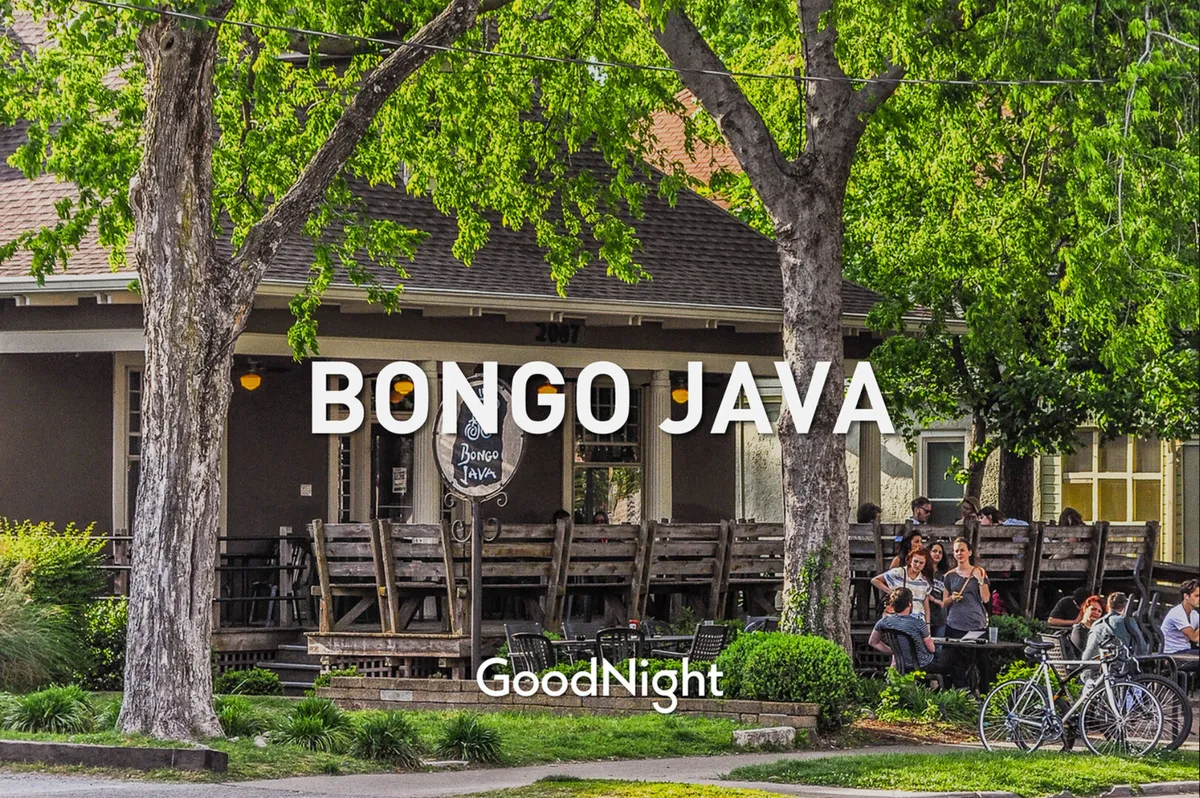 This image features a lively café scene with an outdoor seating area, people enjoying coffee and conversation, and bicycles nearby. The atmosphere is relaxed yet vibrant, capturing the essence of local walkable eats and communal dining.